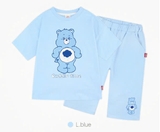 Bộ cotton quần lửng in gấu Cuddle time bé trai bé gái Care. HA4621