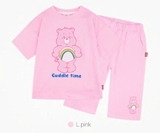 Bộ cotton quần lửng in gấu Cuddle time bé trai bé gái Care. HA4621