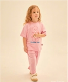 Bộ cotton quần lửng in gấu Cuddle time bé trai bé gái Care. HA4621