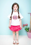 Bộ cotton in hình quả táo quần vạt bèo bé gái Jelis. HA2326