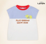 Áo cotton phối màu Play ground chiot bé trai bé gái Moli. HA0603