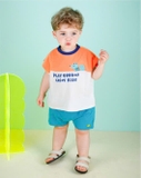 Áo cotton phối màu Play ground chiot bé trai bé gái Moli. HA0603