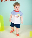 Áo cotton phối màu Play ground chiot bé trai bé gái Moli. HA0603
