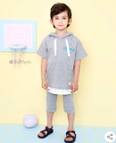 Quần lửng cotton trơn bé trai bé gái Andi. HA2082