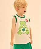 Áo ba lỗ cotton in hình gấu 3 màu bé trai bé gái Care. HA4840