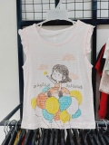 Áo ba lỗ cotton giấy bé gái Maykids. HA5016