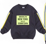 Áo nỉ da cá ô vuông chữ Brooklyn bé trai Andi. HA4651