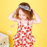 Áo hai dây cotton họa tiết tim cam bé gái Moli. HA3228