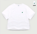 Áo cotton hè trơn logo túi 4 màu bé trai bé gái Jelis. HA3477