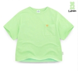 Áo cotton hè trơn logo túi 4 màu bé trai bé gái Jelis. HA3477