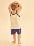 Bộ cotton dây gấu tim 3 màu bé trai bé gái Care. HA1451