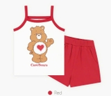 Bộ cotton dây gấu tim 3 màu bé trai bé gái Care. HA1451