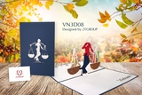 VN3D08 - THIỆP 3D GÁNH LÚA GÁNH CON