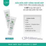 Sữa rửa mặt kép COSIMAGO 50gr -tẩy tbc sạch sâu dưỡng ẩm hỗ trợ sáng da làm dịu và giảm sưng viêm do mụn