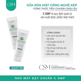 Sữa rửa mặt kép COSIMAGO 50gr -tẩy tbc sạch sâu dưỡng ẩm hỗ trợ sáng da làm dịu và giảm sưng viêm do mụn