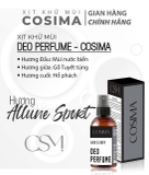 Xịt khử mùi hôi cơ thể (nách , chân ) Cosima 60ml màu Xám