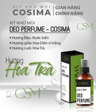 Xịt khử mùi hôi có thể (nách ,chân ) Cosima 60ml màu xanh lá