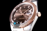 AR FACTORY BEST 1:1 / ROLEX DATEJUST 41 BRACELET CHOCOLATE GOLD