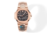 NEW 2023 / GR FACTORY BEST 1:1 / PATEK PHILIPPE NAUTILUS 5724 ROSE GOLD CAL.240PS FULL OPTION