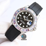 NEW 2023 / BEST FACTORY 1:1 / ROLEX YACHT MASTER 126679SAB FULL DIAMOND BEZEL 40MM CAL.3135