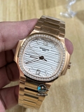 NEW 2023 / 3K FACTORY BEST 1:1 / PATEK PHILIPPE NAUTILUS 7118 LADY 35,2MM DIAMOND BEZEL CAL.324SC