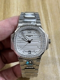 NEW 2023 / 3K FACTORY BEST 1:1 / PATEK PHILIPPE NAUTILUS 7118 LADY 35,2MM DIAMOND BEZEL CAL.324SC