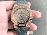 NEW 2021 / ORIGINAL FACTORY BEST 1:1 / AP ROYAL OAK 15402OR 41MM FULL DIAMOND SWAROVKI CAL.3120