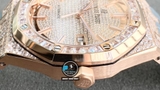 NEW 2021 / ORIGINAL FACTORY BEST 1:1 / AP ROYAL OAK 15402OR 41MM FULL DIAMOND SWAROVKI CAL.3120