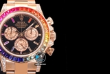 VIP NEW 2022 / N FACTORY BEST 1:1 / ROLEX DAYTONA RAINBOW 🌈 116595 DIAMOND ROSE GOLD 18K 40 X 12,2MM CAL.4130