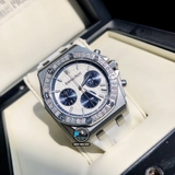 NEW 2021 / ORIGINAL FACTORY BEST 1:1 / AP OFFSHORE TAPISSERIE 37MM VÀNH 32 VIÊN KIM CƯƠNG THIÊN NHIÊN 2 LY