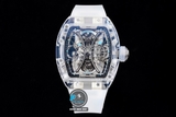 NEW 2021 / RM FACTORY BEST 1:1 / RICHARD MILLER RM 53-02 TOURBILLON SHAPHIRE CRYSTAL LIMITED