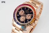 VIP NEW 2023 / IPK FACTORY BEST 1:1 / ROLEX DAYTONA RAINBOW 🌈 116595 DIAMOND ROSE GOLD 18K 40 X 12,2MM CAL.4130