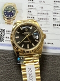 NEW 2023 / EW FACTORY BEST 1:1 / ROLEX DAYDATE 40MM VỎ LẮC KÊ FULL VÀNG 18K 5UM THEO YÊU CẦU