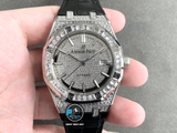 NEW 2021 / ORIGINAL FACTORY BEST 1:1 / AP ROYAL OAK 15402OR 41MM FULL DIAMOND SWAROVKI CAL.3120