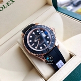 VIP NEW 2021 / ORIGINAL FACTORY 1:1 / ROLEX YACHT MASTER 40 116655 EVEROSE GOLD 18K