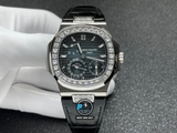 NEW 2022 / GR FACTORY BEST 1:1 / PATEK PHILIPPE NAUTILUS 5712GR DIAMOND BAGUETTE BEZEL CAL.240PS VIP
