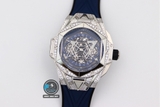NEW 2021 / HB FACTORY BEST 1:1 / HUBLOT BIG BANG SANG BLEU II CHRONOGRAPH 45MM LIMITED
