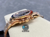 NEW 2023 / GET FACTORY BEST 1:1 / ROLEX DAYTONA BY BLAKEN DLC BLACK & RAINBOW DIAMOND BEZEL CAL.4130