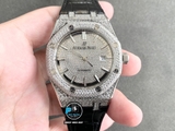 NEW 2021 / ORIGINAL FACTORY BEST 1:1 / AP ROYAL OAK 15402OR 41MM FULL DIAMOND SWAROVKI CAL.3120