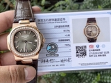 VIP NEW 2021 / ORIGINAL FACTORY BEST 1:1 / PATEK PHILIPPE NAUTILUS 5711/1R 40MM VÀNG HỒNG 18K. VÀNG KIM CƯƠNG THIÊN NHIÊN