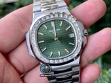 NEW 2022 / 3K FACTORY BEST 1:1 / PATEK PHILIPPE NAUTILUS 5711 DIAMOND BEZEL CAL.324SC