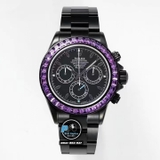 NEW 2022 / N FACTORY BEST 1:1 / ROLEX DAYTONA BLANKEN BLACK DCL DIAMOND RAINBOW CAL.4130