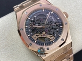NEW 2022 / APS FACTORY BEST 1:1 / AP ROYAL OAK SKELETON 15407ST 41 X 9,9MM  CAL.3132