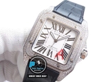 V6 FACTORY BEST 1:1 / CARTIER SANTOS 100 DIAMOND