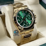 NEW 2022 / BETTER (3K) FACTORY BEST 1:1 / ROLEX DAYTONA OYSTER GREEN GOLD 40 x 12,2MM CAL.4130