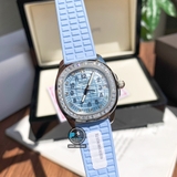 VIP NEW 2021 / ORIGINAL FACTORY BEST 1:1 / PATEK PHILIPPE AQUANAUT 5072G 35.6 X 7,7MM WOMEN KIM CƯƠNG THIÊN NHIÊN