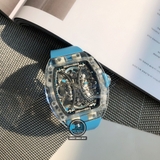 VIP NEW 2021 / ORIGINAL FACTORY BEST 1:1 / RICHARD MILLER RM 53-02 SHAPHIRE CRYSTAL TOURBILLION LIMITED