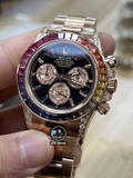VIP NEW 2022 / N FACTORY BEST 1:1 / ROLEX DAYTONA RAINBOW 🌈 116595 DIAMOND ROSE GOLD 18K 40 X 12,2MM CAL.4130