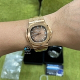 NEW 2022 / 3K FACTORY BEST 1:1 / PATEK PHILIPPE NAUTILUS 5711 ROSE GOLD 40MM CAL.324SC