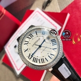 VIP NEW 2023 / ORIGINAL FACTORY BEST 1:1 / CARTIER BALLON BLEU 42MM VÀNH ĐÍNH 127 VIÊN KIM CƯƠNG VVS 1,5 - 2 CARAT CORE ETA 2824-2 SWISS